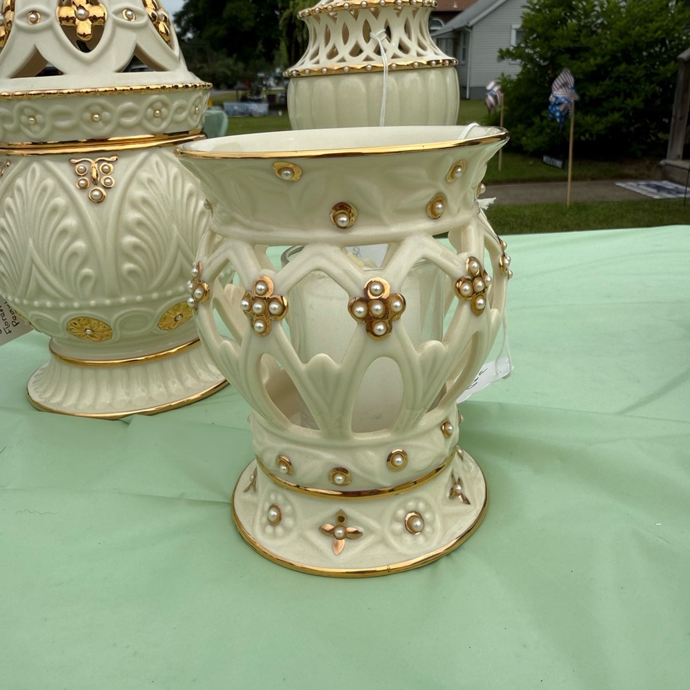 Lenox Florentine and Pearl Arched Votive Candle Holder